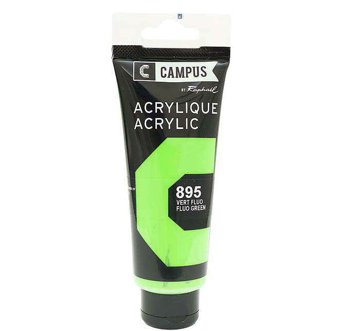 Raphael CAMPUS 康普思 壓克力顏料 N131741 895 螢光綠, 100ml, 1色