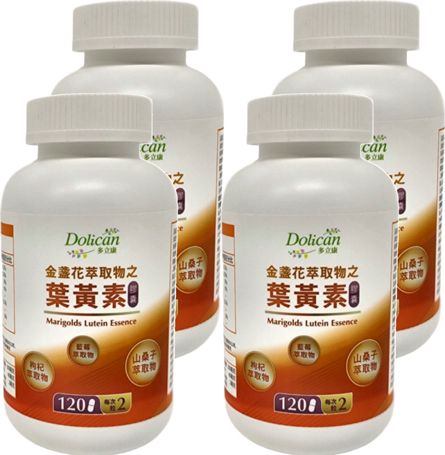 Dolican 多立康 金盞花萃取物之葉黃素膠囊, 120顆, 552mg, 4瓶