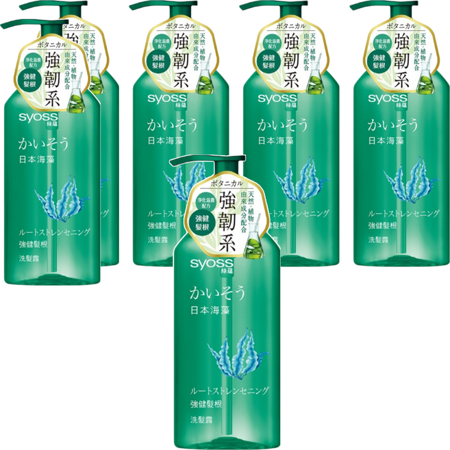 syoss 絲蘊 台灣公司貨 強健髮根洗髮露 日本海藻, 420ml, 6瓶