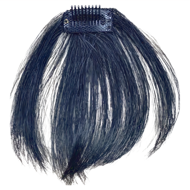 魔髮樂 瀏海髮片 真髮髮片 韓妞空氣瀏海 L022, 自然黑, 1個