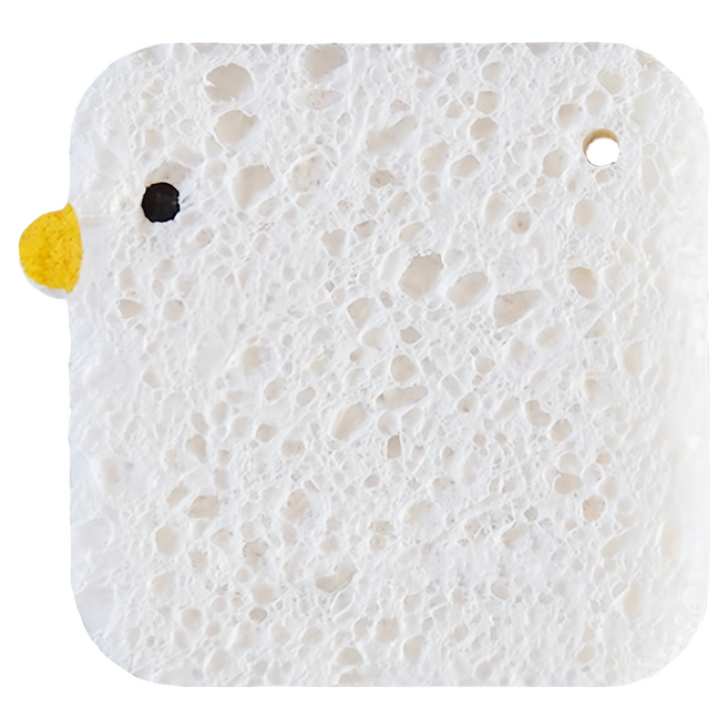PURROOM 木漿洗碗棉 正方形 小雞, 1個, 1入