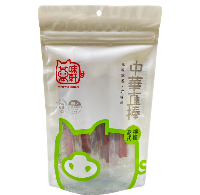 萬味軒 中華直棒 泰式檸檬豬肉乾, 120g, 1包