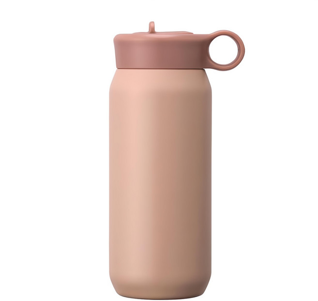 KINTO Play Trumbler 吸管保溫瓶, 霧粉色, 480ml, 1個