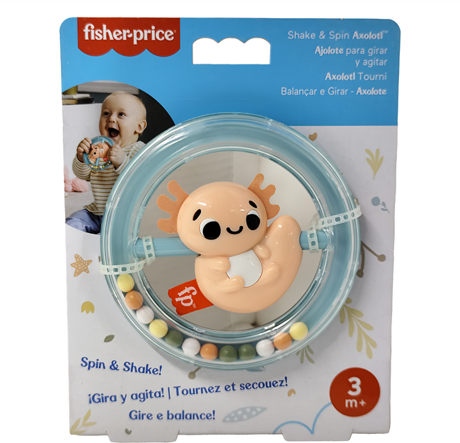 fisher-price 費雪 安撫玩具 搖鈴, 六角恐龍 多色, 1個