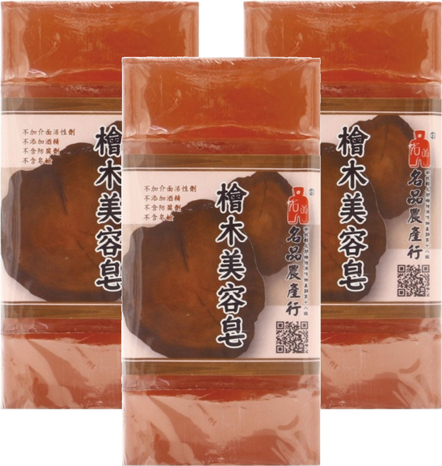 名品農產行 檜木精油美容皂 5入, 500g, 3組