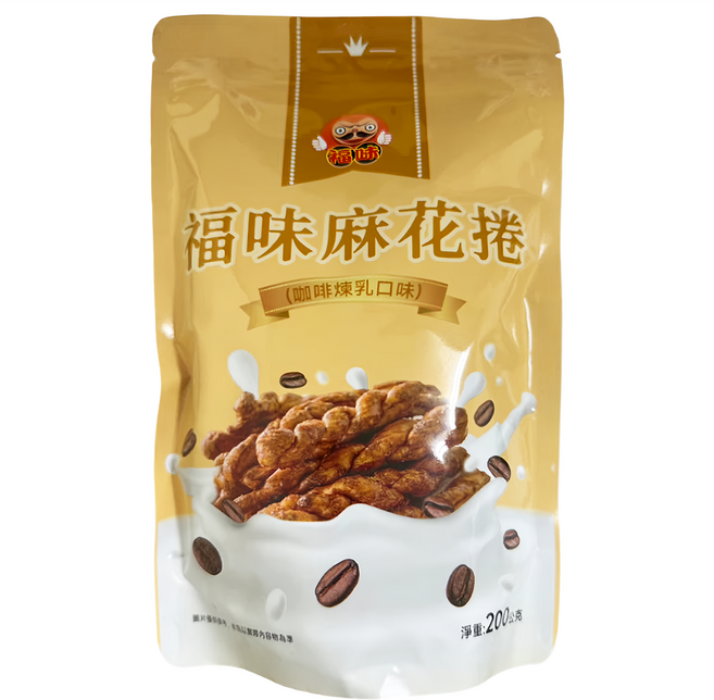 福味 麻花捲 咖啡煉乳, 200g, 1個