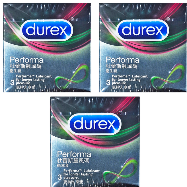 durex 杜蕾斯 飆風碼保險套, 3個, 3盒