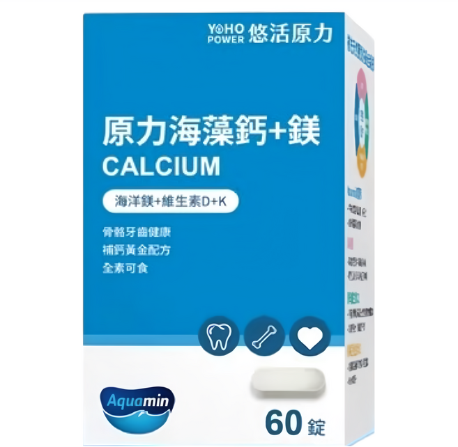 悠活原力 海藻鈣 + 鎂, 60顆, 1罐