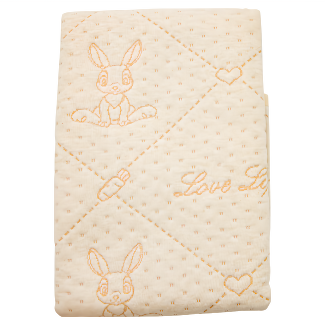 OhBabyLying 四層有機彩棉隔尿墊, 小兔兔, 1個