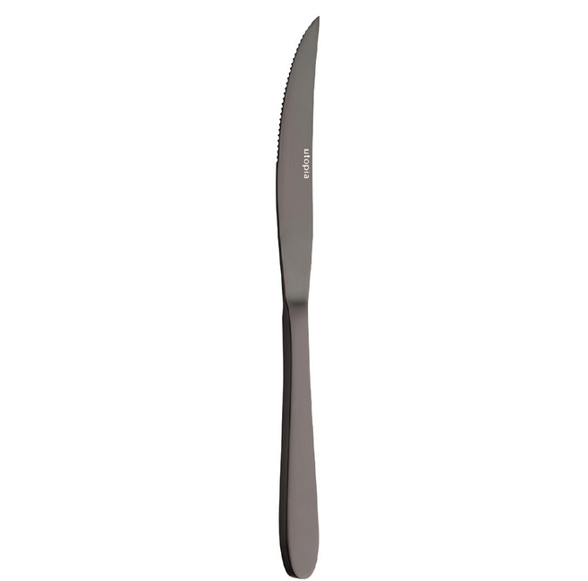 utopia Turin 不鏽鋼牛排刀 22cm, 曜石黑, 1支