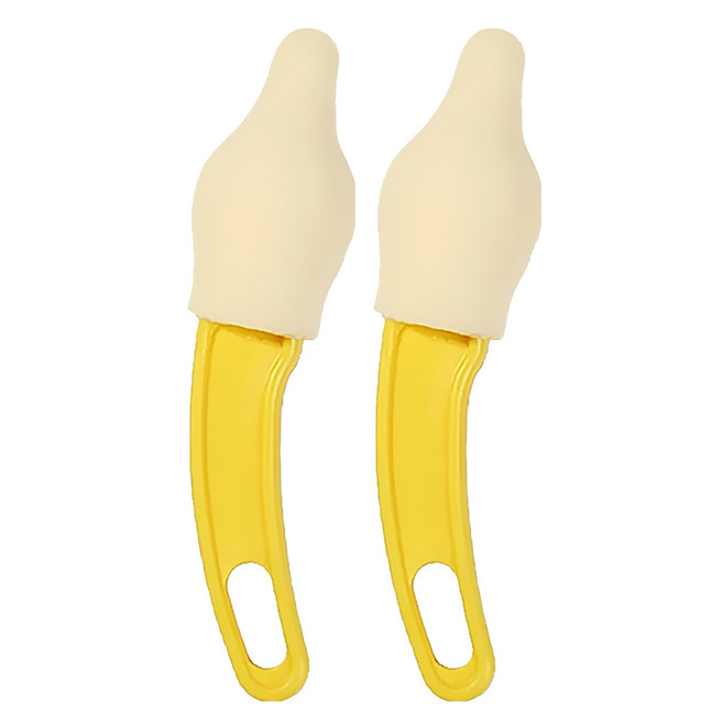 pigeon 貝親 寬口奶嘴刷, 白色 + 黃色, 2個