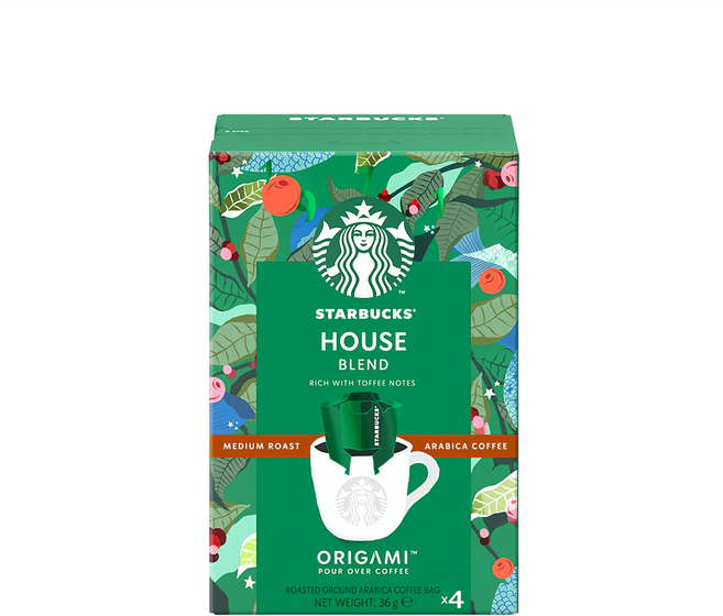 STARBUCKS 星巴克 濾掛咖啡 家常咖啡, 9g, 4包, 1盒
