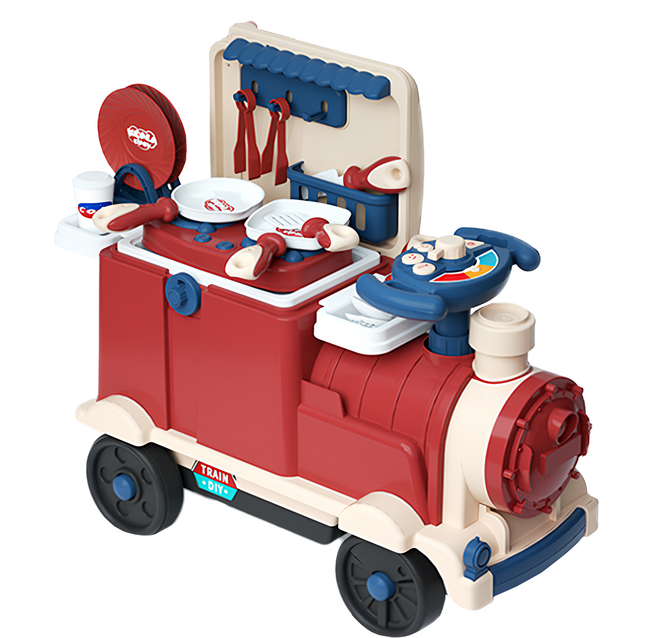 PLAYFUL TOYS 頑玩具 滑行餐具小火車, 1組