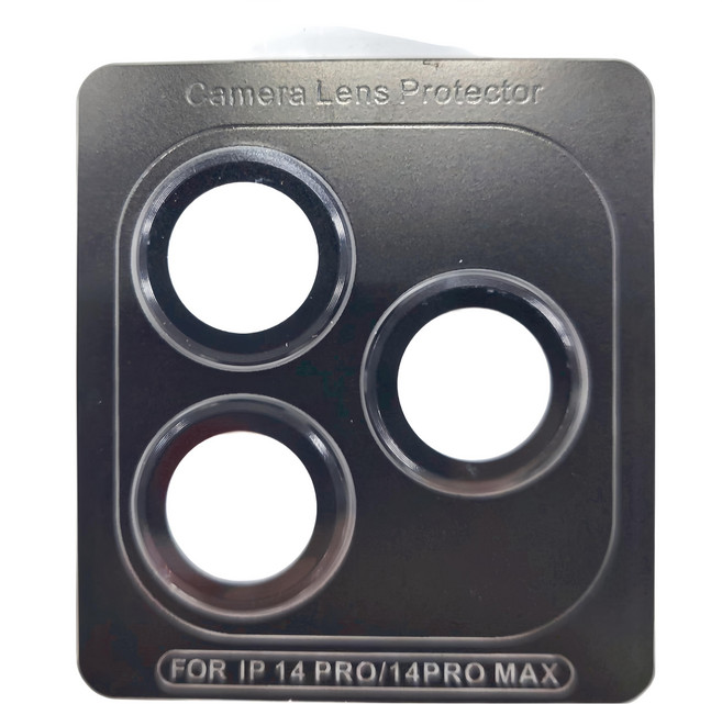 STAR 訊鋒科技 智慧型手機 鏡頭環 鏡頭保護貼 iPhone 14 Pro Max 航太鋁金屬 鋼化玻璃 9H 防指紋 黑色 1組