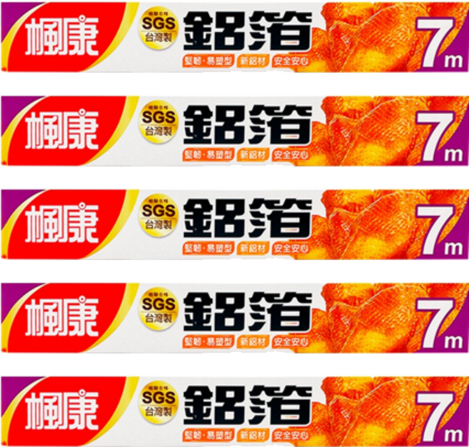 楓康 家用鋁箔紙, 7m, 5盒
