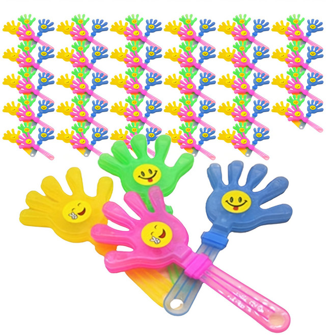 Maket Gamseong 透明拍拍手加油棒 附貼紙, 多色 拍拍手, 30個