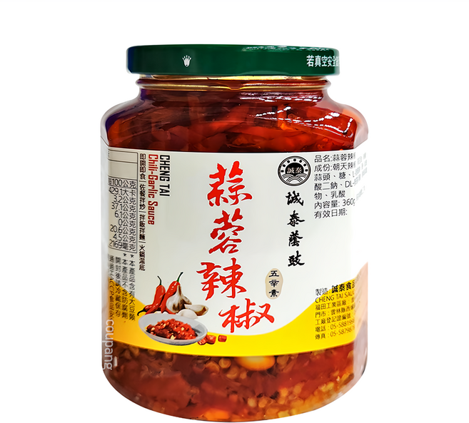 誠泰 蒜蓉辣椒, 360g, 1罐