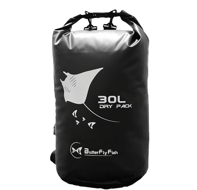 ButterFly Fish 蝴蝶魚 Manta 防水背包 附肩背帶 30L, 黑色
