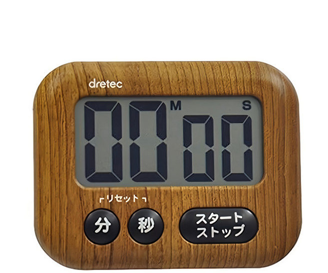 dretec 木紋感大螢幕電子計時器 T-554DW 胡桃木, 1個
