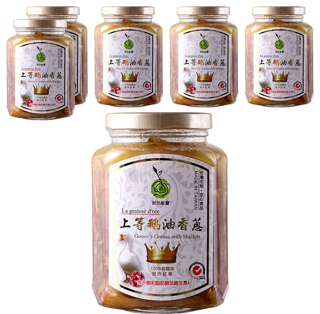 Well Life 悅生活 御品能量 黃金3A 上等鵝油香蔥, 350g, 6罐