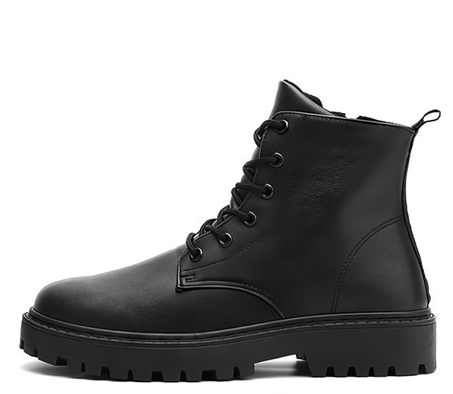 Bagic step 男用 基本款 拉鍊 高筒 軍靴 EA024