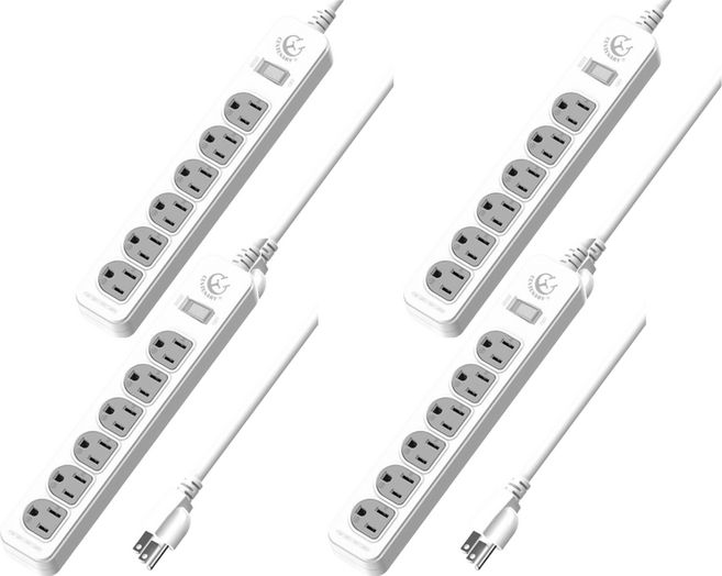 CENTENARY 成電牌 3P 延長線 1切6座 15A CT-3160B 6尺, 1.8m, 白色, 4條