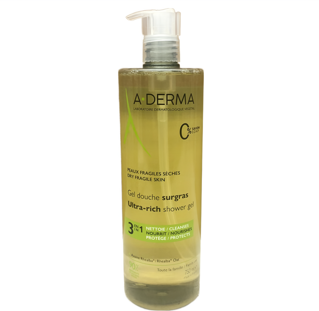 A-DERMA 艾芙美 燕麥泡沫潔膚凝膠 滋潤型, 750ml, 1瓶