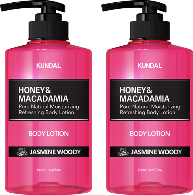 KUNDAL 昆黛爾 蜂蜜澳洲堅果保濕潤膚乳 Jasmine Woody, 500ml, 2瓶