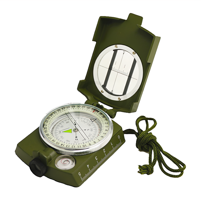 GoldGood 金谷 DC60 指南針, 軍綠色, 1個