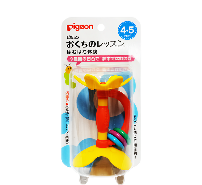 pigeon 貝親 牙齒咬環 嘴唇訓練型玩具, 1個