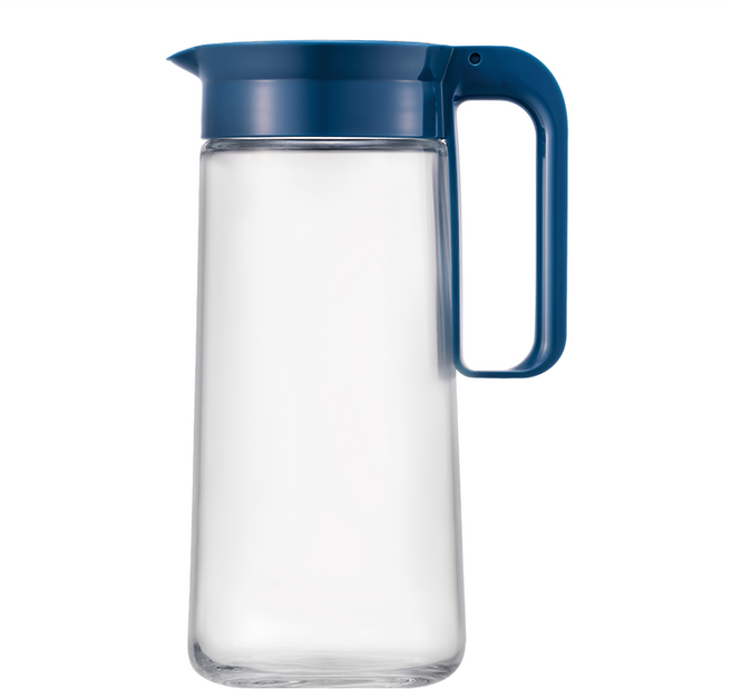 LocknLock 樂扣樂扣 簡約濾網玻璃冷水壺, 藍色, 1.3L, 1個