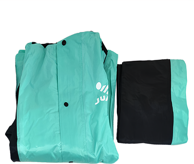 JUMP 將門 酷 運動風兩件式套裝風雨衣 湖水綠
