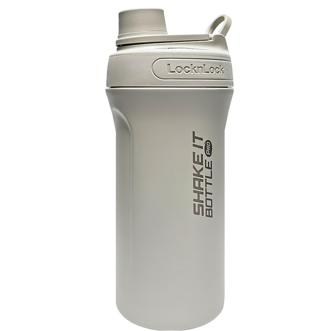 LocknLock 樂扣樂扣 Proshaker 不鏽鋼搖搖杯 650ml 304不鏽鋼材質 雙層真空壁設計, 淺灰色, 1個
