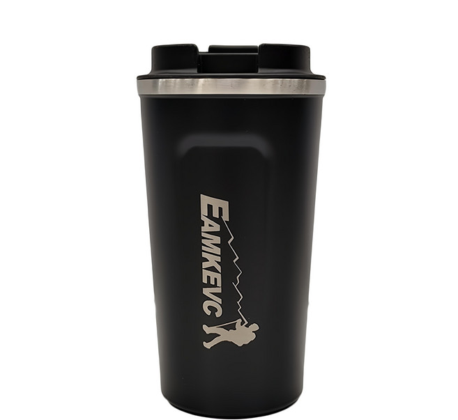 EAMKEVC 伊凱文 不鏽鋼隨手咖啡杯 CR3201BK F, 黑色, 510ml, 1個