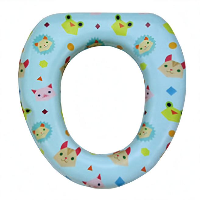 aguard動物兒童馬桶蓋 韓國生產 軟墊, 藍色