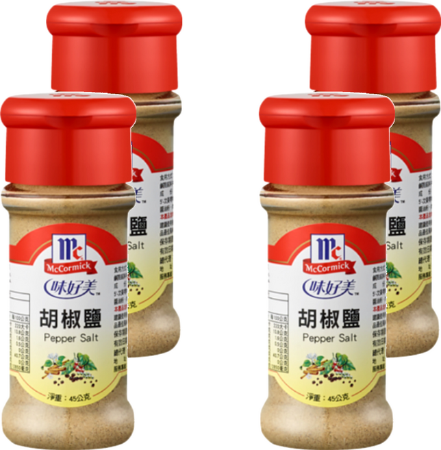 McCormick 味好美 胡椒鹽, 45g, 4瓶