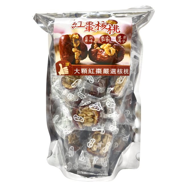 品鮮生活 紅棗核桃, 300g, 1袋