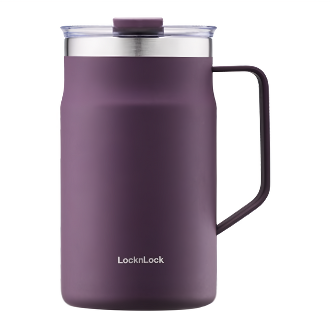 LocknLock 樂扣樂扣 都會馬克咖啡杯 600ml, 深夜紫, 1個