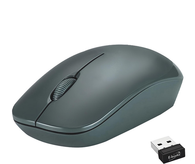 E-books M71 手感型超靜音無線滑鼠, E-PCG249, 黑色