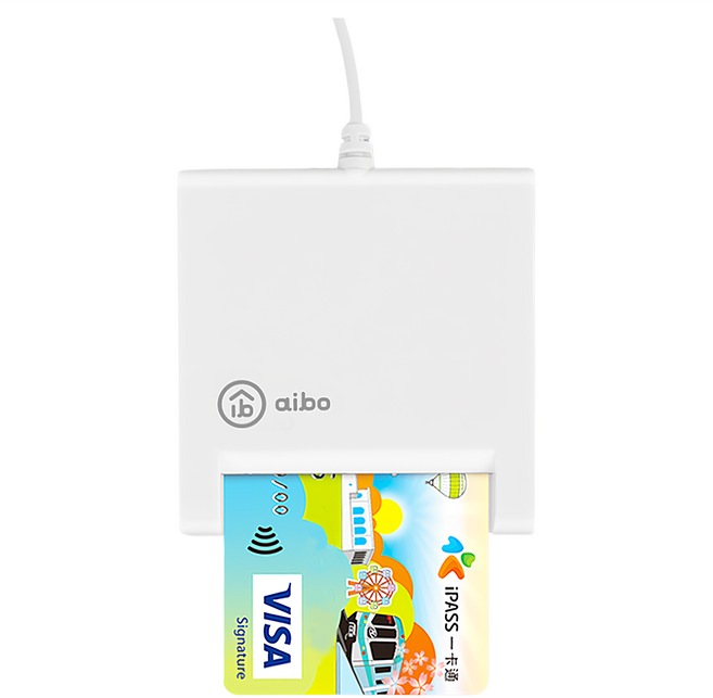aibo AB22 ATM晶片讀卡機, 白色, ICCARD-AB22-W, 1個