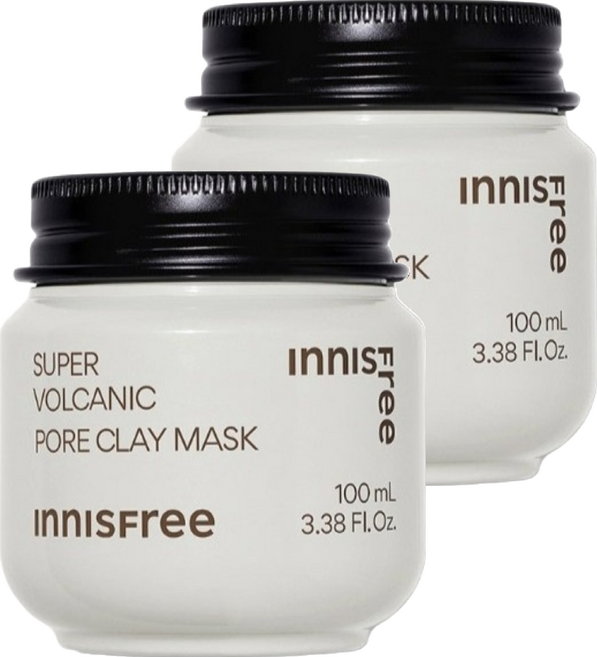 INNISFREE 台灣公司貨 超級火山泥毛孔潔淨面膜 100ml, 2罐, 1入