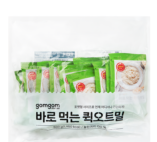 gomgom 即食燕麥 50g 每包含 195大卡, 10包