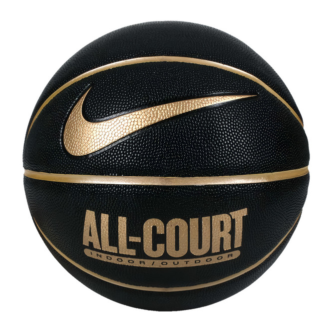 NIKE 耐吉 EVERYDAY ALL COURT 8P 籃球 黑色 + 金色, DO-8258-070, 1個