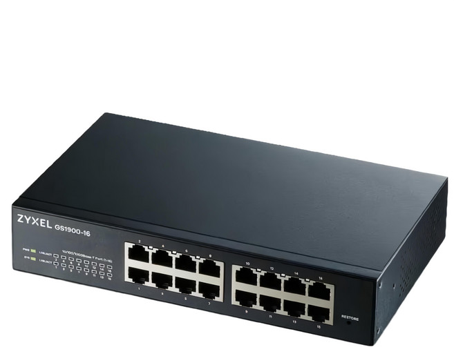 ZYXEL 智慧型網管16埠Gigabit交換器, 1個, GS1900-16(Rev.B1)