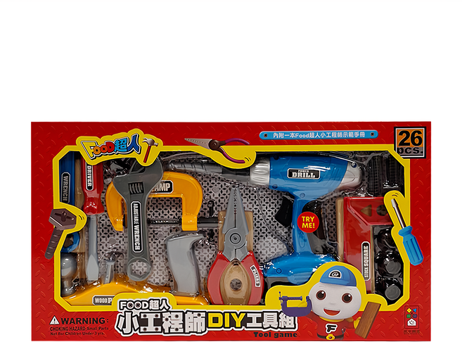風車圖書 FOOD超人 小工程師DIY工具組 3歲以上, 1盒, Multicolor