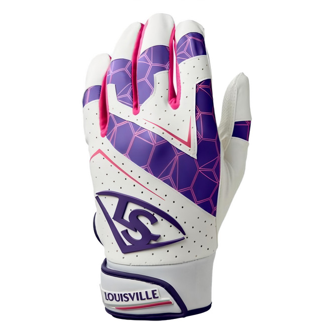 LOUISVILLE Slugger GENUINE 2 打擊手套 WB5730702L 100g, 紫色, 1雙