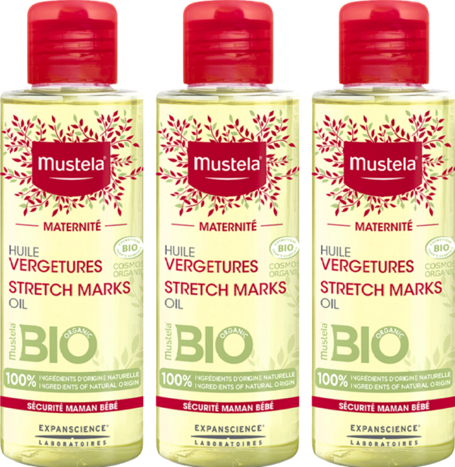 mustela 慕之恬廊 孕膚油, 105ml, 3罐