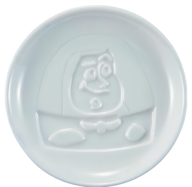 Sun Art 玩具總動員陶瓷醬油碟 約8.5X1.5CM, 巴斯 白色, 1個