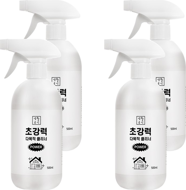 Saenghwalgongsik LIFE FORMULA 強力多功能清潔劑, 500ml, 4瓶