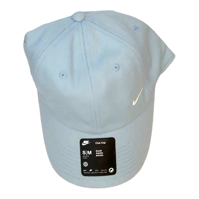 NIKE 耐吉 U NK CLUB CAP U CB SM SWSH 棒球帽, 馬卡龍藍白, 1個